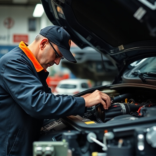 auto technician working