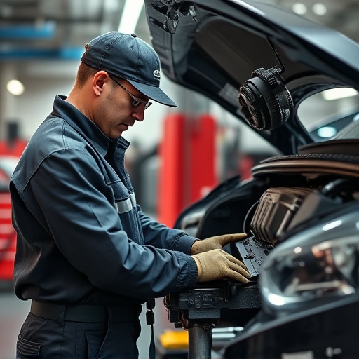 auto technician working