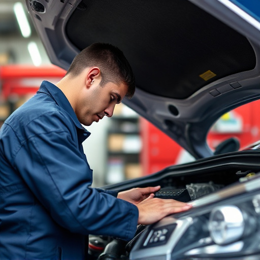 auto technician working