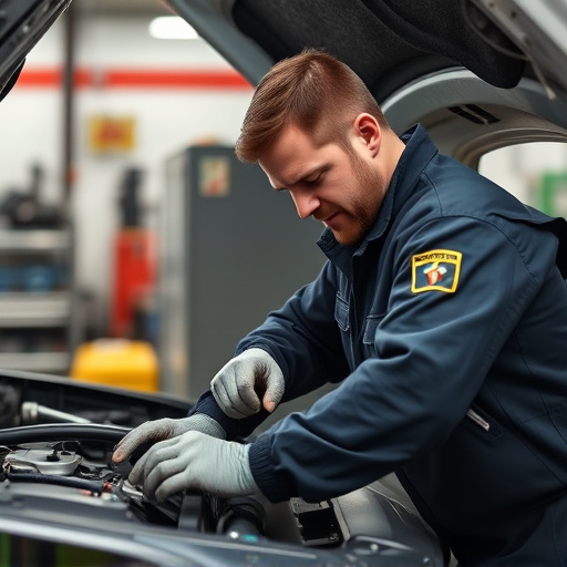 auto technician working