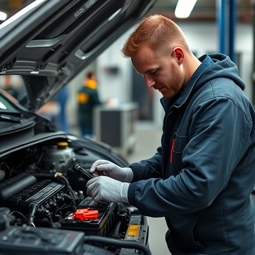 auto technician working