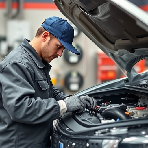 auto technician working