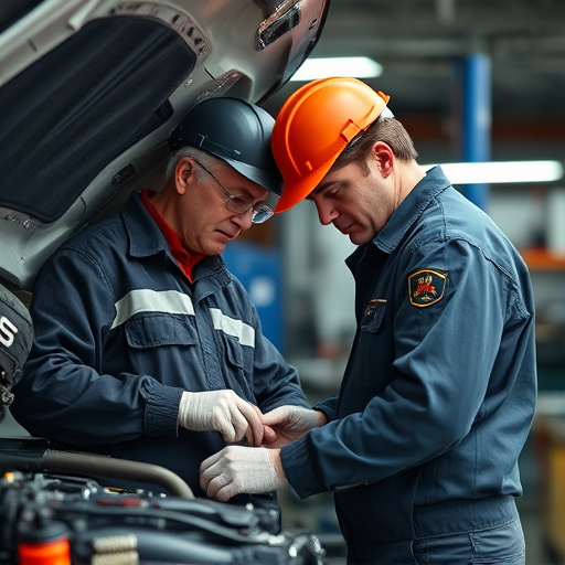 auto technician working