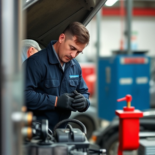 auto technician working