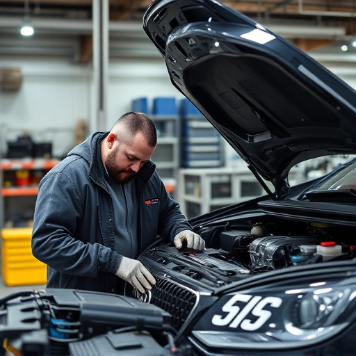 auto technician working