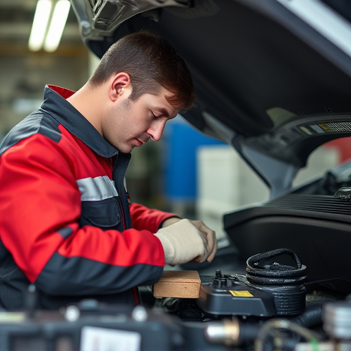 auto technician working