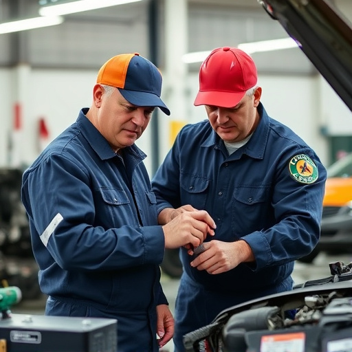 auto technician working