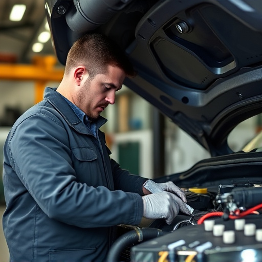 auto technician working