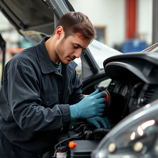 auto technician working