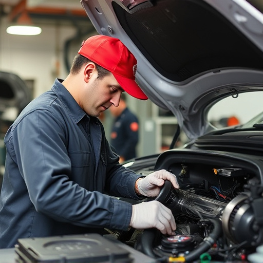 auto technician working