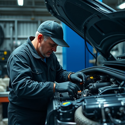 auto technician working