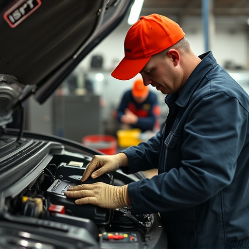 auto technician working