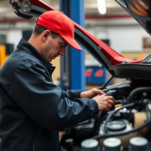 auto technician working
