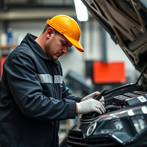 auto technician working