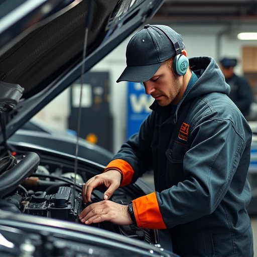 auto technician working