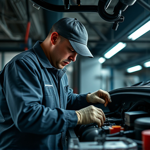 auto technician working