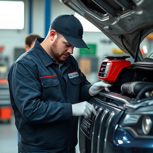 auto technician working