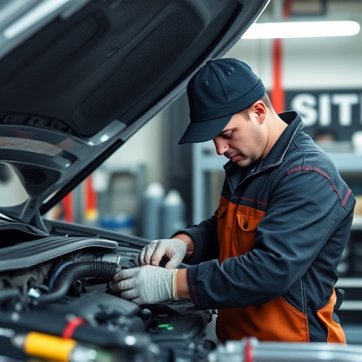 auto technician working