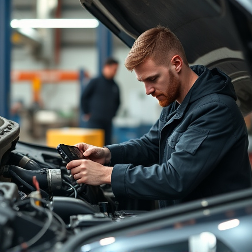 auto technician working