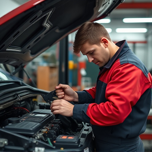 auto technician working