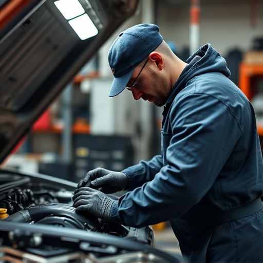 auto technician working