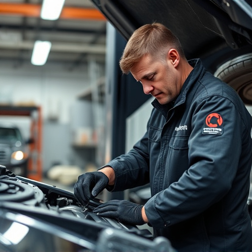 auto technician working