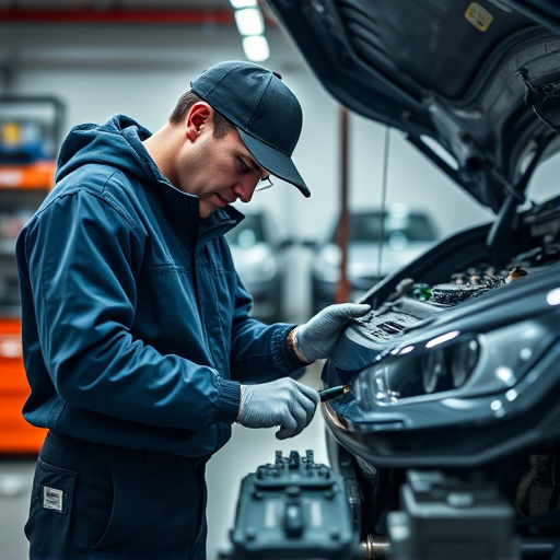 auto technician working