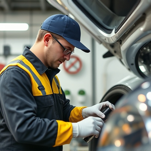 auto technician working