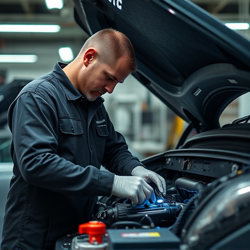 auto technician working