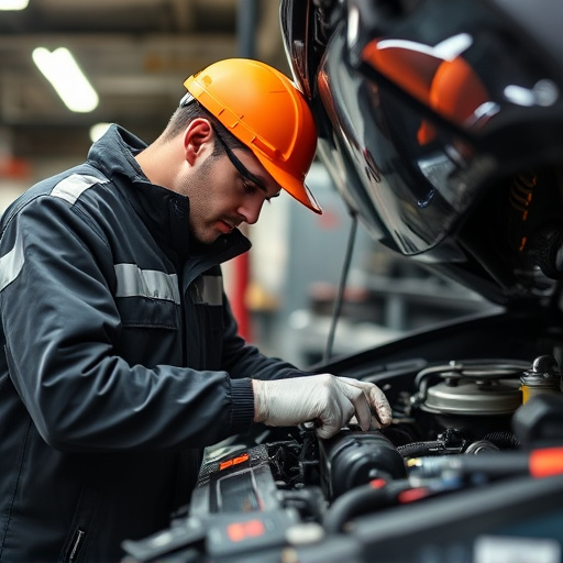 auto technician working