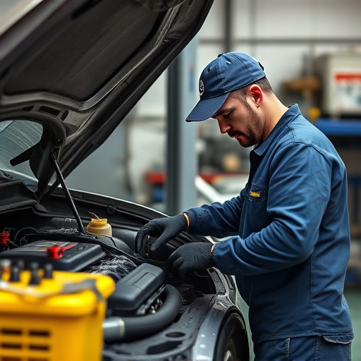 auto technician working