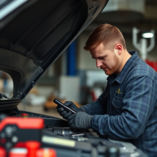 auto technician working