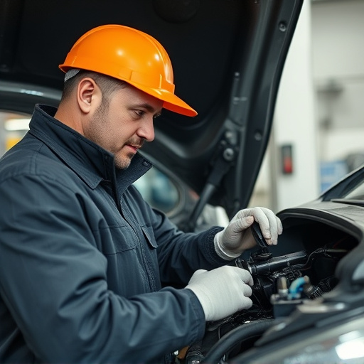 auto technician working