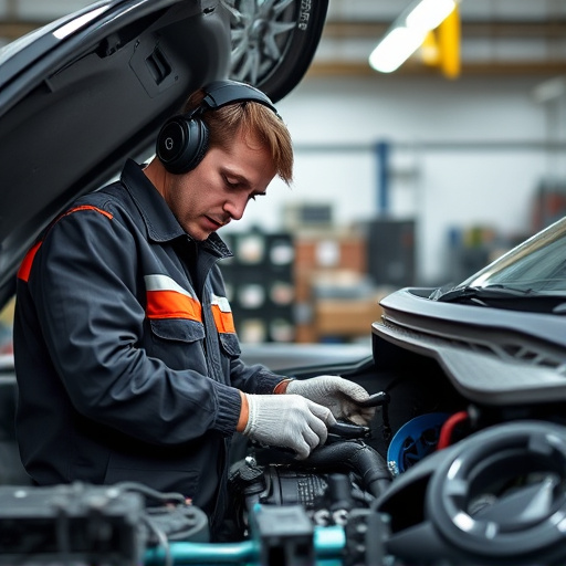 auto technician working