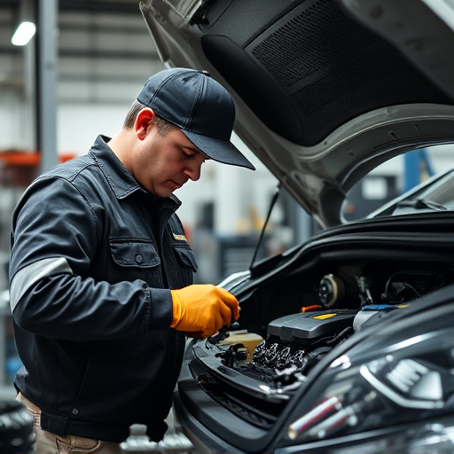 auto technician working