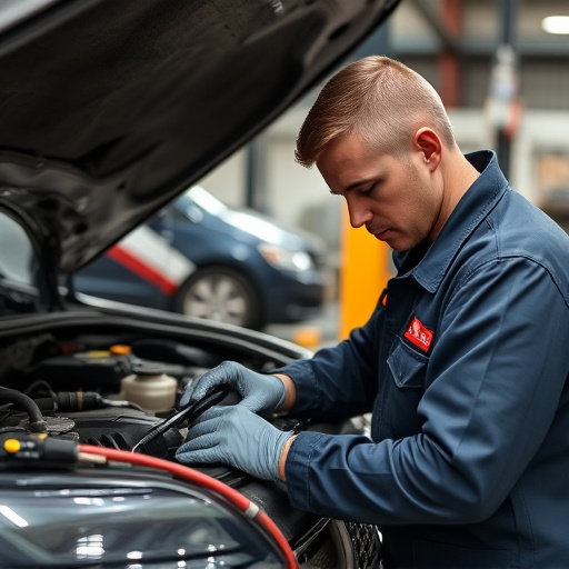 auto technician working