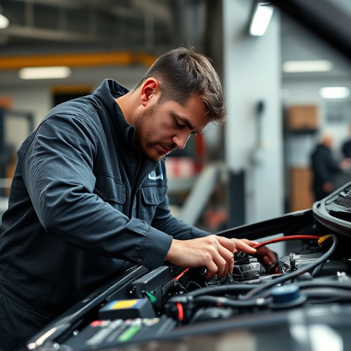 auto technician working