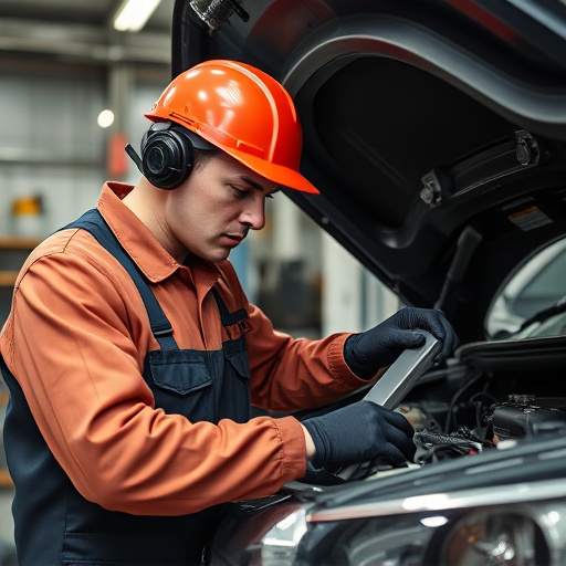 auto technician working
