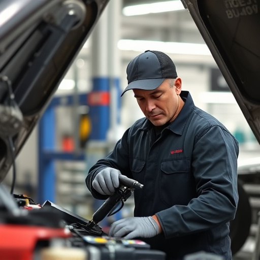 auto technician working