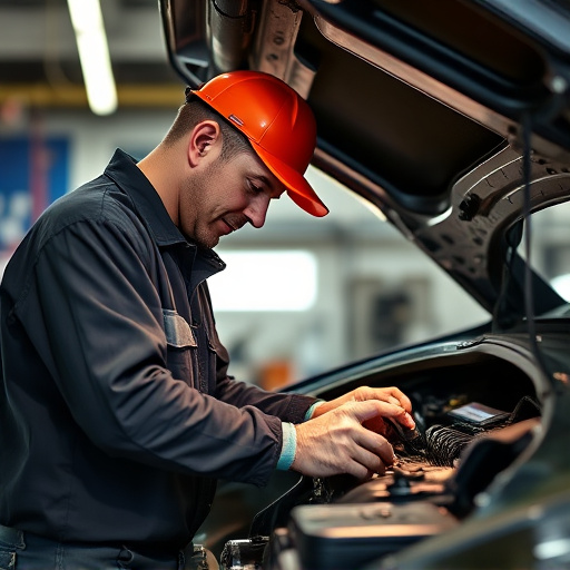 auto technician working