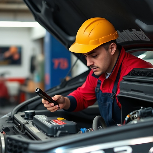 auto technician working