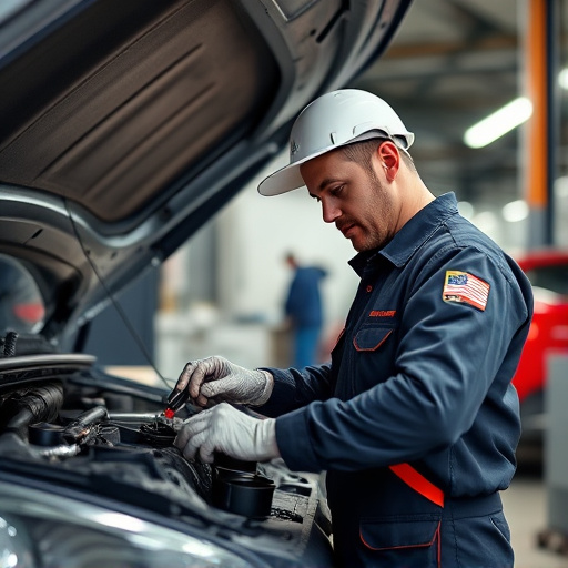 auto technician working