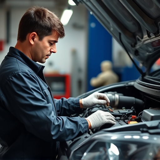 auto technician working
