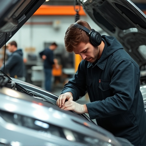 auto technician working
