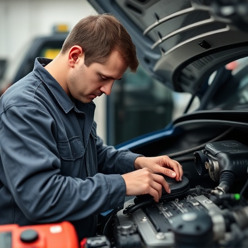 auto technician working