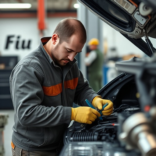 auto technician working