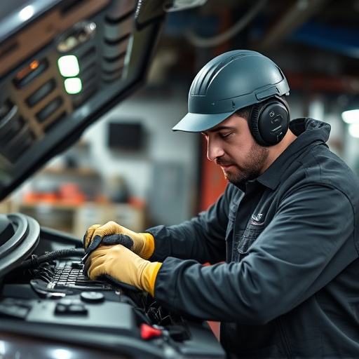 auto technician working