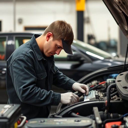 auto technician working