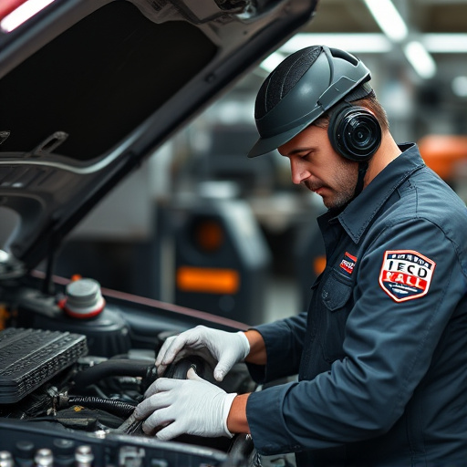 auto technician working