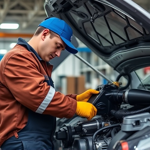 auto technician working